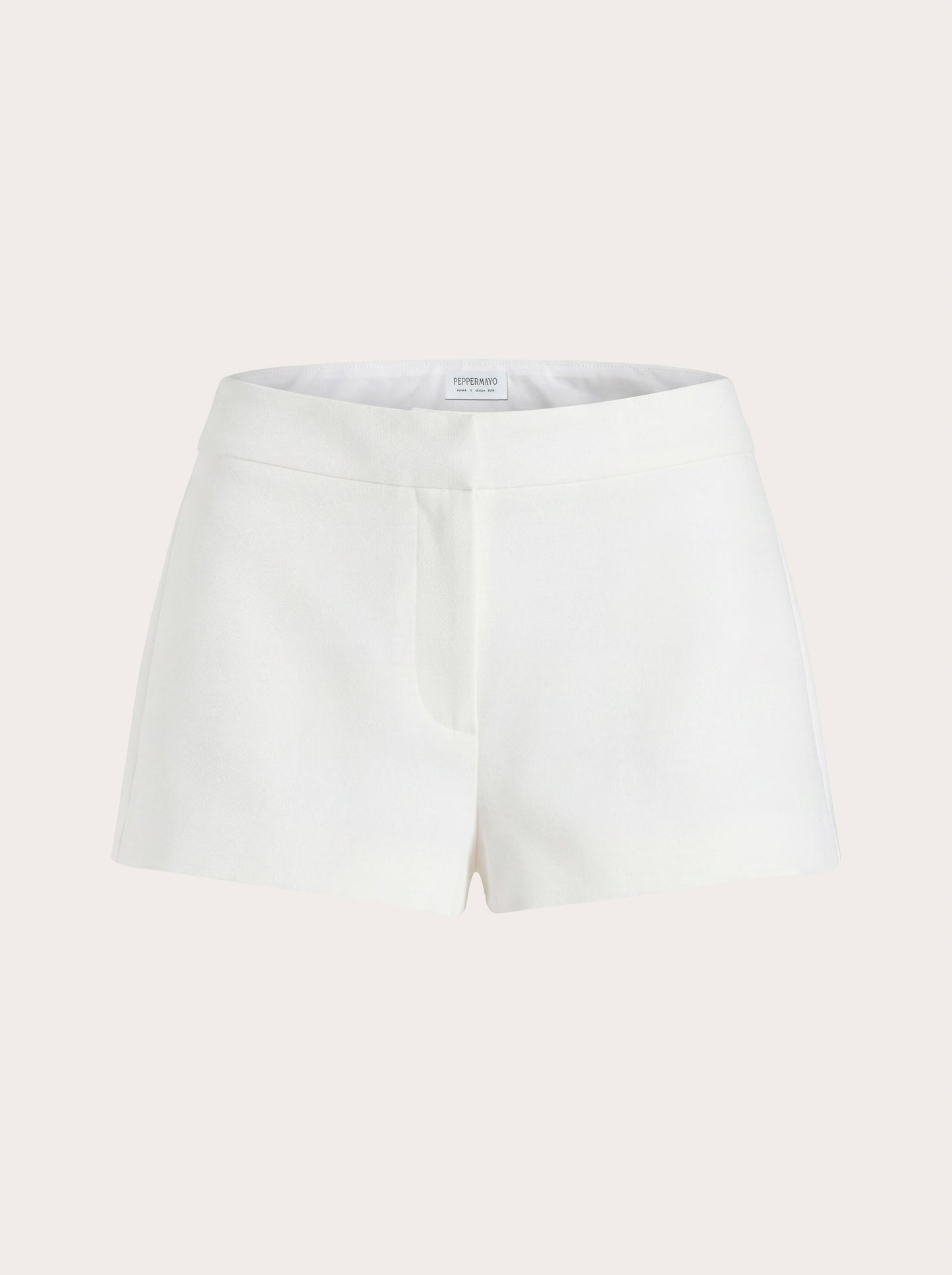 Yena Crepe Low Rise Shorts - White
